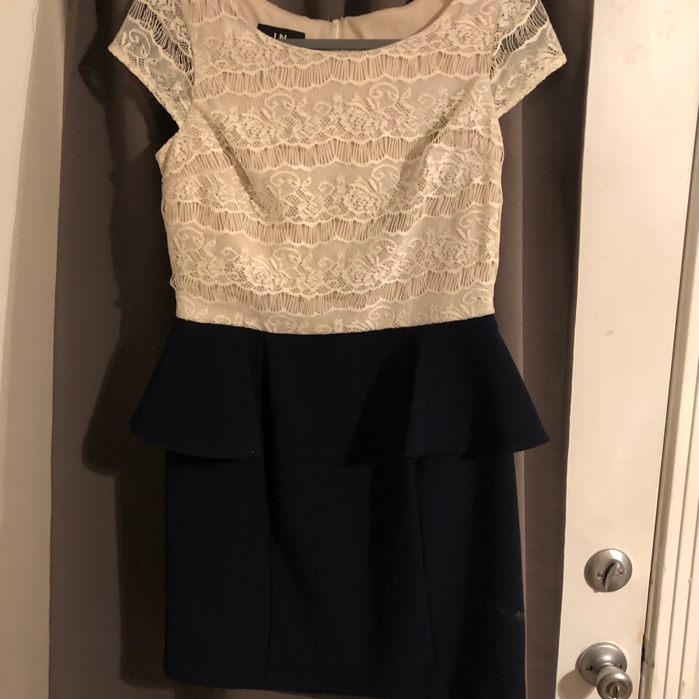 Lace and Peplum Dress